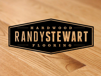 Randy Stewart Hardwood Flooring logo 1 color flooring hardwood logo mark type
