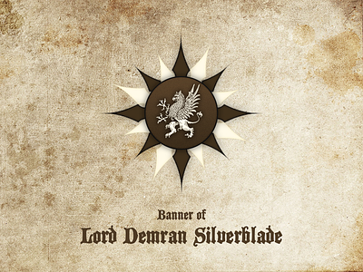 Demran Silverblade Banner banner concept game game design rpg ui