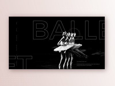 Ballet Home Page design typography ui ux web website