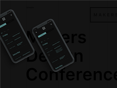 Makers Design Conference App app branding design identity ios minimal mobile typography ui ux