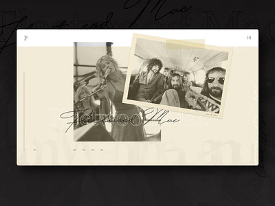 Fleetwood Mac Landing Page branding design typography ui ux web website