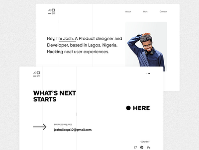 A portfolio concept design minimal minimalism typography ui webdesign