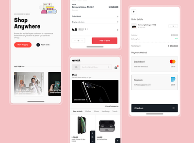 Mobile E-Commerce app design ecommerce ecommerce app illustration mobile mobile app typography ui ux