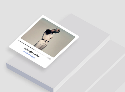 Music application - single card card cards ui design isometric isometric art isometric design minimal minimalism mobile mobile app music music app music player ui ux