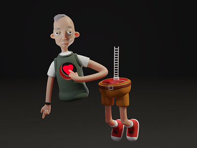 Old Douglas 3d 3d art 3dart blender buenos aires doug douglas illustration ∴