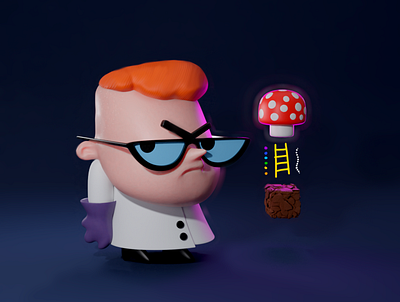 DEX 3d 3d art 3dart blender buenos aires dexter dexterlab illustration