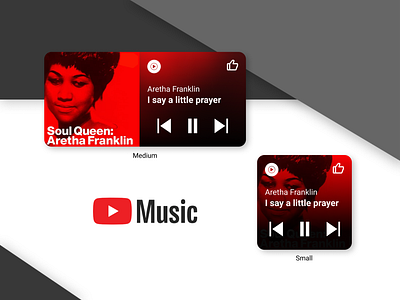 YouTube Music widget app design dribbbleweeklywarmup ios 14 music ua ui ukraine ux vector widget youtube
