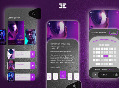 Cinema Booking App app app design design illustration interaction design interface design layoutdesign ui ux web