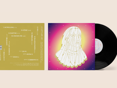 Irène Dresel - Hyper Cristal album cover colorful design edition france illustration music paris psychedelic rennes spring techno typography vinyl cover