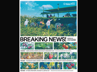 California Farmworker - Announcement Poster branding design graphic design politics poster poster design