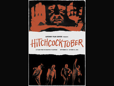 Hitchcocktober ’21 Poster film graphic design lettering movie movie poster poster poster design