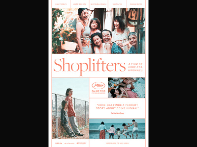 Shoplifters film graphic design movie poster poster design