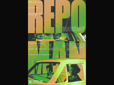Repo Man film graphic design movie poster poster design