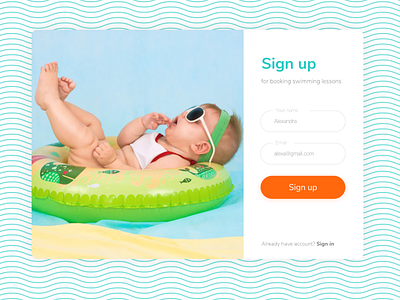 Daily UI #001 - Sign Up daily 100 challenge dailyui