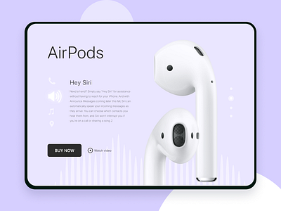 Daily UI #003 - Landing Page airpods clean daily 100 challenge dailyui landing page