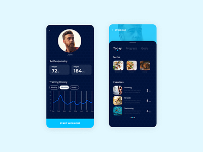 Daily UI #006 - User Profile daily 100 challenge dailyui sport app user profile workout