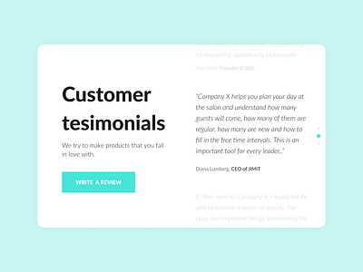 Daily UI #039 - Testimonials daily 100 challenge dailyui testimonials