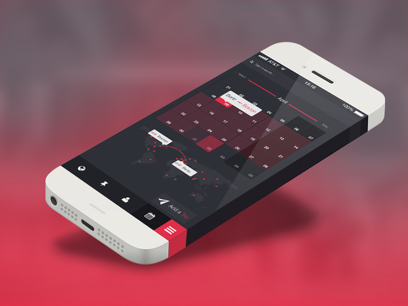 Your trip app 02 flat ui app network social travel trip