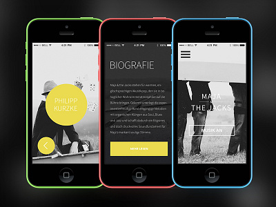 MTJ Mobile 02 app flat ios iphone iphone5 minimal mobile music responsive ui ux