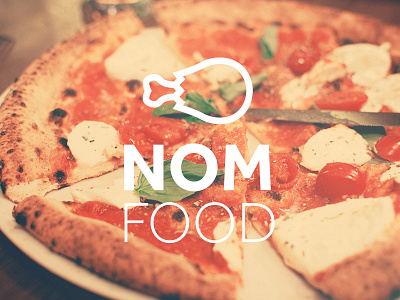 NOM NOM illustration logo