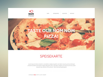 NOM FOOD design flat food nom webdesign website
