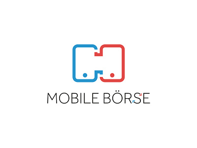 Mobile Börse brand clear flat illustration logo market mobile stock