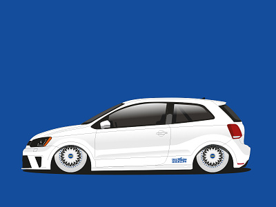 Volkswagen Polo Ugly Duckling Design blue car color design duckling fancy illustration tuning ugly wrapping