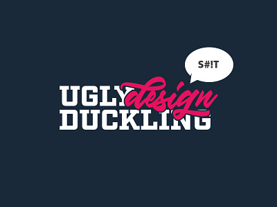 Ugly duckling design Logo brand branding design duckling flat illustration logo new ugly