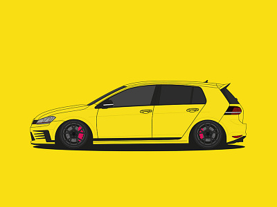 Golf 7 GTI Clubsport Design cardesign carwrapping clubsport duckling golf gti illustration rotiform tuning ugly volkswagen wrapping