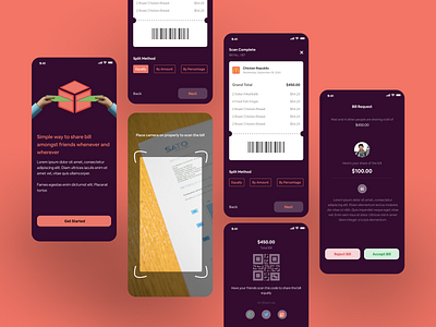 Split app app branding design designer figma illustration minimal mobile modern typography ui ui ux uidesign uiux ux uxdesign web