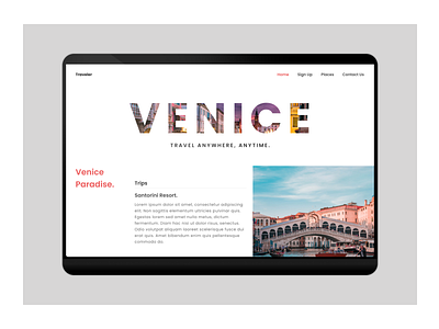 Traveler branding design figma flat typography ui ux web website