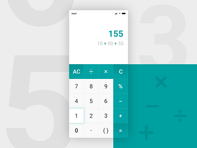 Daily Ui 004 Calculator calculator dailyui flat design material design mathematical user inteface