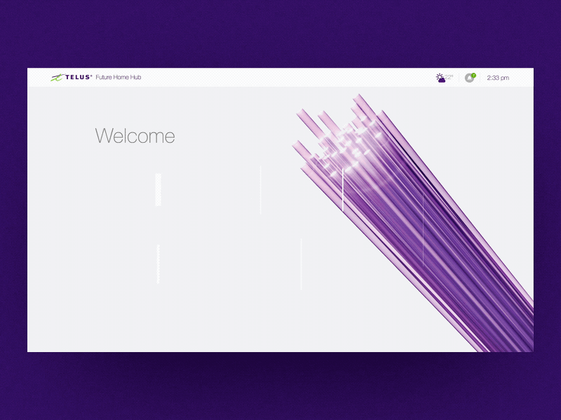 Telus: Future Home Conceptual OS activation experiential animation dashboard out of home ui ux