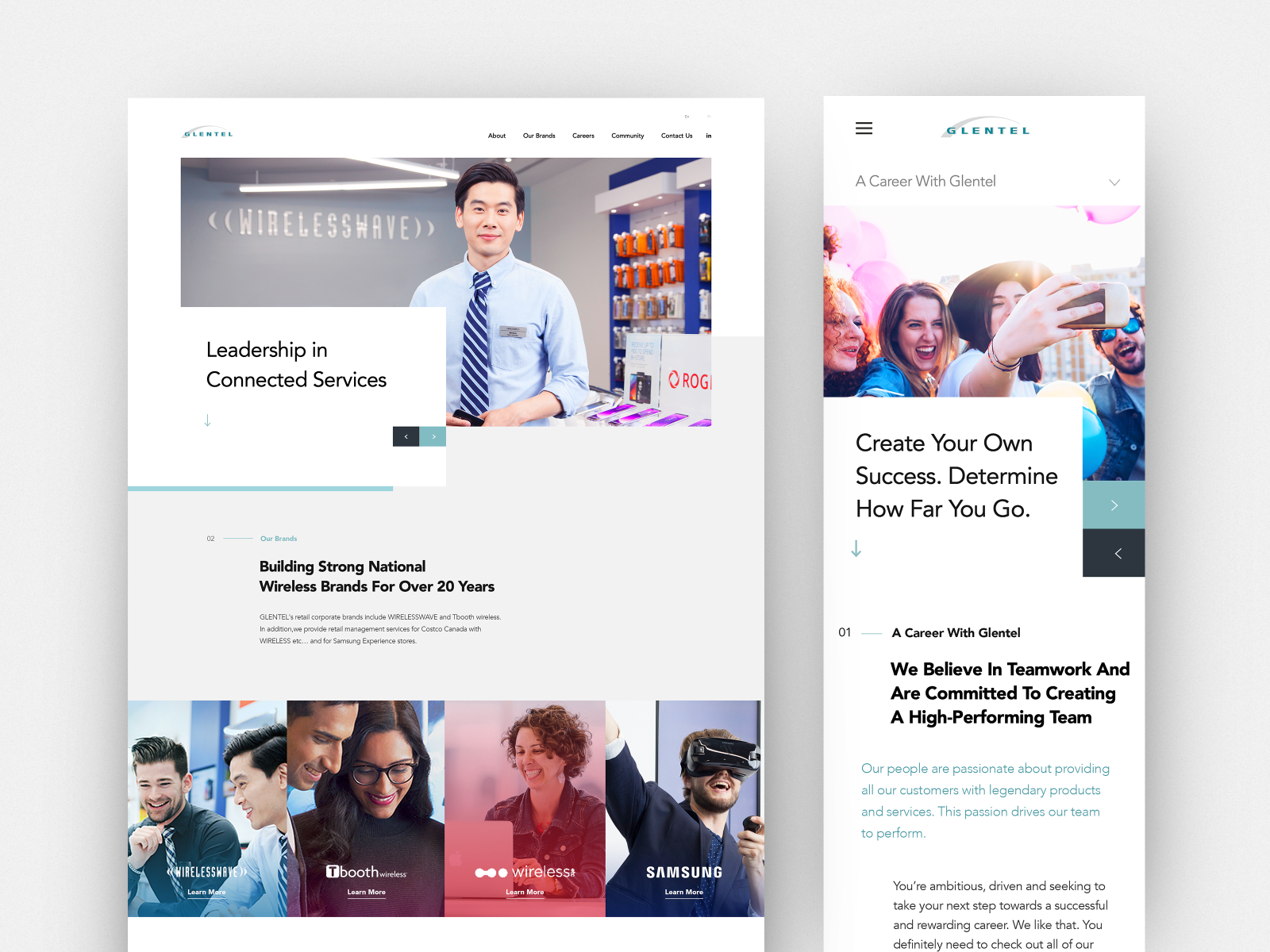 Glentel Corp: Website Redesign by Shelley A on Dribbble