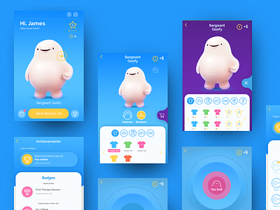 BC Children's Hospital: Cystic Fibrosis Therapy Game app avatar game games health kids ui ux