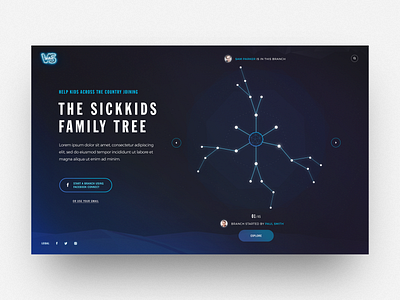 SickKids: Family Tree interactive microsite not for profit ui ux web website
