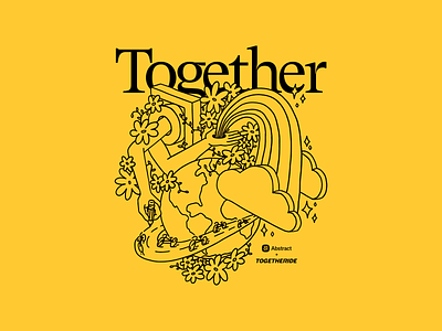 Abstract + Togetheride Pride Illustration apparel illustration shirt