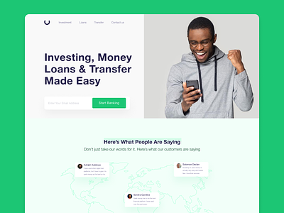 Digital Bank: Qwik-Money app app design banking banking website bankingapp finance fintech landingpage transfer uiux website builder