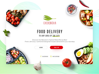 Food Delivery design landing ui ux web web design webdesign