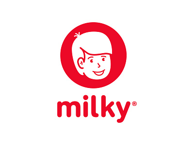 milky - Rebrand identity design kid logo milk milky minimal rebrand
