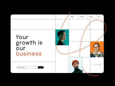 Your growth is our business branding design graphic design illustration ui ux vector web