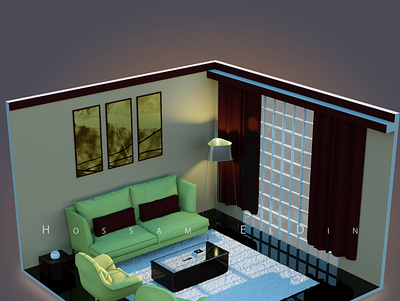 Isometric interior designs 3d art 3d max branding cinema 4d interior designs isometric light vector