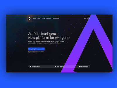 AETROS - Teaser Preview artificial hamburg intelligence space ui universe ux webdesign website