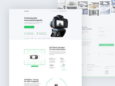 PrismaBox Part 5 - Final Site app button cars graphic green images number typo ui ux webdesign website