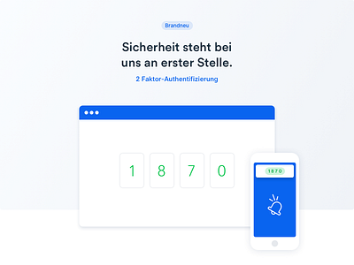 Newsletter Graphic - 2 Factor Authentication 2 factor authenticate authentication blue graphic green illustration newsletter typo ui ux webdesign website