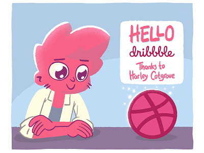 Hello Dribbble! characterdesign comic comic art dribbble hello illustraion visualdevelopment