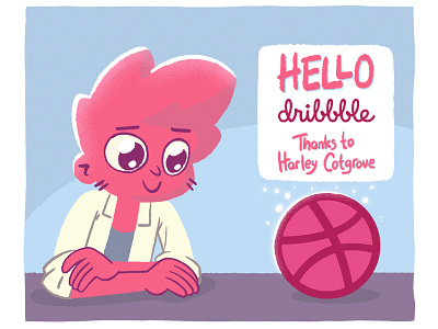 Hello Dribbble! characterdesign comic comic art dribbble hello illustraion visualdevelopment
