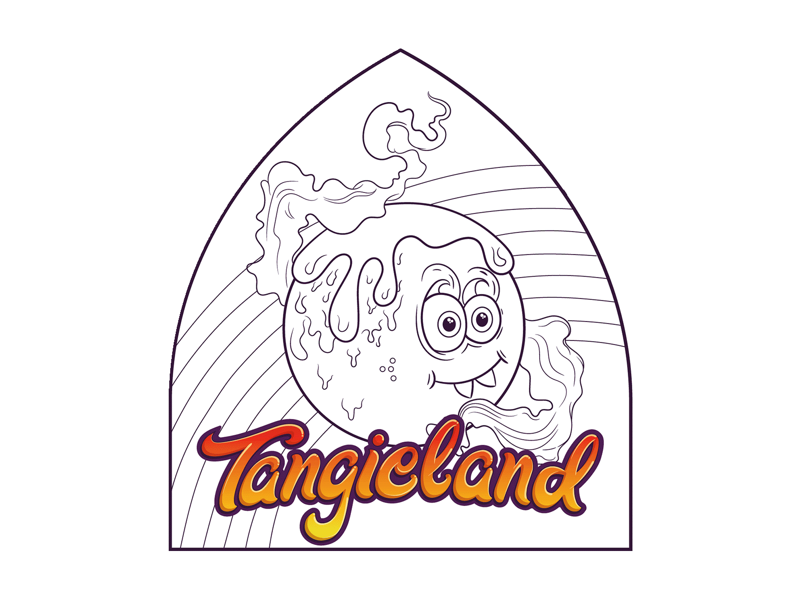 Tangieland process animation candy character cloud eyes gif graphic design illustration motion graphics orange process rainbow sky smoke step by step tangerine vape vector