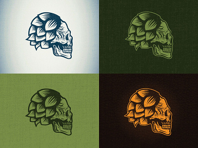 Maskeron Hop Skull beer branding brewery brewery logo hop hops illustration illustrator logo negative pictoral pictoral mark profile single color skull vector veins