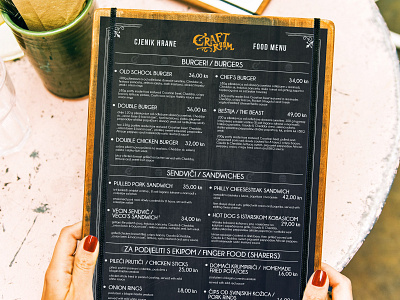 Craft Room food menu burger burger menu food food menu mockup street food vector